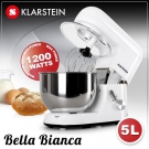 TOP: KÜCHENMASCHINE RÜHRMASCHINE KNETMASCHINE STANDMIXER TEIGKNETER WEISS 5,2 L