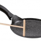 STONELINE® CRÊPE PAN WITH WOODEN CRÊPES ROLLER, 25 CM