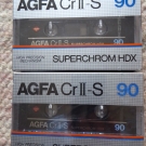 NEU* MC Audiokassetten Leerkassette AGFA Cr II S 90 Vintage 2 Stück Superchrom