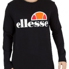 Ellesse Herren Grazie Longsleeved Grafik-T-Shirt, Schwarz