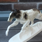 Alte Porzellanfigur Hund Windhund Porzellan Figur Tier Tiere Hunde Jugendstil 