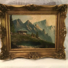 Ölgemälde von Schmidbauer, Östereichs Berge Landschaft