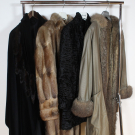 Pelz Konvolut, Persianer, Bisam, Opossum, Pelzmantel, Größe L, Vintage Modelle 